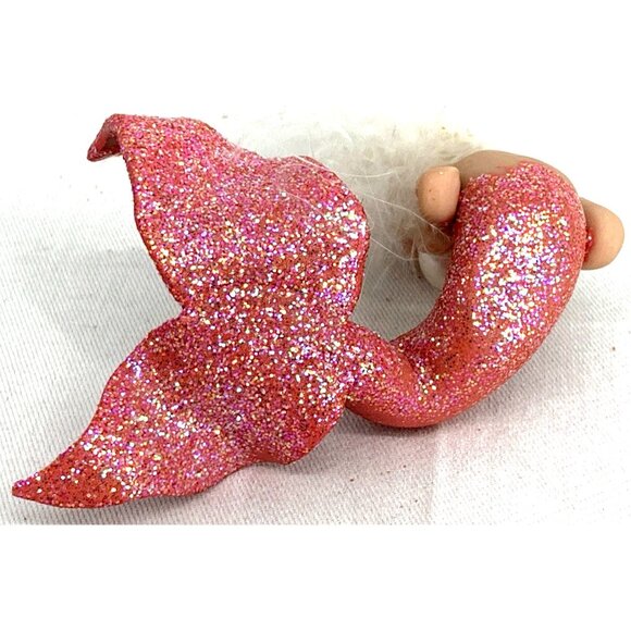 Mermaid Ornament Pixie Fairy Troll Handmade Polymer Clay 3.5" - Picture 7 of 7